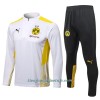 Sudadera De Entrenamiento Trajes BVB Borussia Dortmund Cremallera De Cuarto 2022-23 Blanca - Hombre